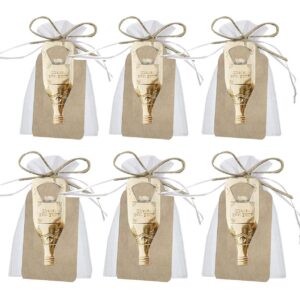 bodosac 30 pcs rustic vintage beer key bottle opener with card tag and sheer bag for beer wedding party favors