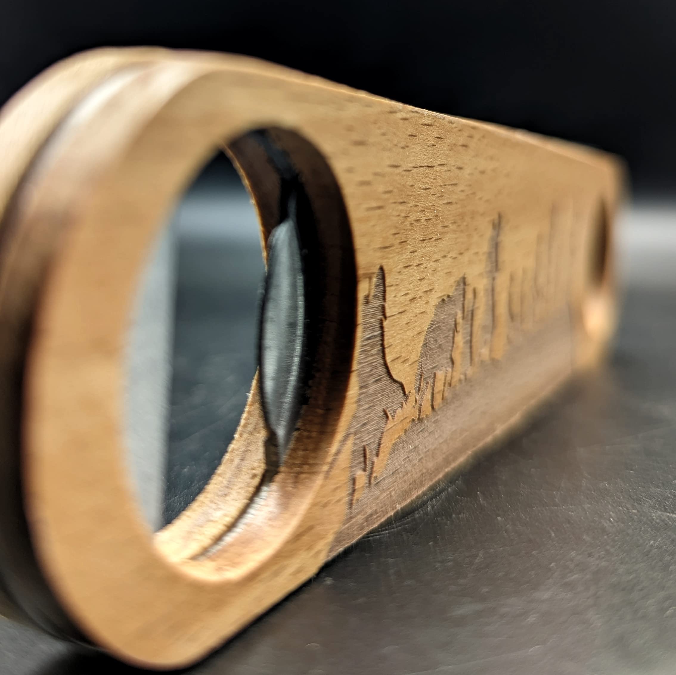 THE FELLOWSHIP Engraved Wood Bottle Opener | Inspired by Middle Earth, Tolkien, & The Hobbit | Double Sided Engraving | Great Rings Gift Idea for Barware & Kitchen Decor!