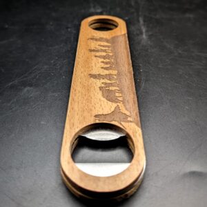 THE FELLOWSHIP Engraved Wood Bottle Opener | Inspired by Middle Earth, Tolkien, & The Hobbit | Double Sided Engraving | Great Rings Gift Idea for Barware & Kitchen Decor!