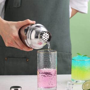 Kyraton Cocktail Shaker, Professional Grade Martini Shaker, Premium Stainless Steel Cocktail Shaker, Bar Accessories for Home Bars 24oz Total Volume