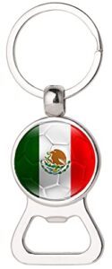 mexican flag beer bottle opener keychain, mexico flag keychain for dad papa men husband birthday gifts(mexico)