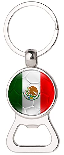 Mexican Flag Beer Bottle Opener KeyChain, Mexico Flag Keychain for Dad Papa Men Husband Birthday Gifts(Mexico)