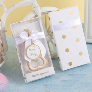 Pack of 24 Gold Crown Bottle Opener Wedding Favors,Party Favors for Guest Souvenir Gift for Baby Shower Birthday Party Decorations and Supplies by Layseri (Crown White, 24)