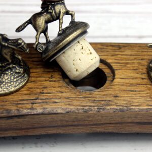 Barrel-Art cork display/Bourbon stopper holder/Cork Holder/Fits Blanton's stoppers (Dark Walnut)