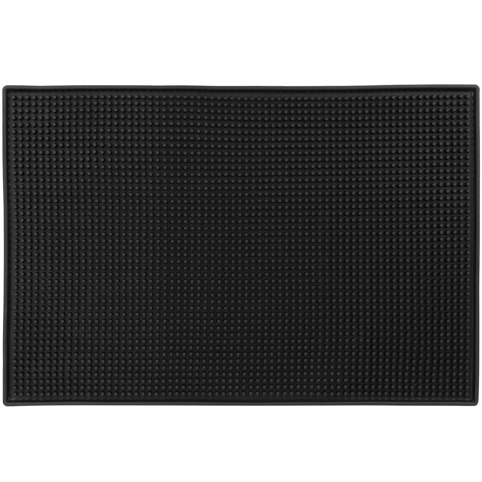 HOZEON 3 Pack 12 x 18 Inches Rubber Bar Service Mat, Non Slip Rubber Bar Spill Mat, Bar Mats for Countertop, Bar, Kitchen, Restaurant, Bartender, Hotel, Beverages, Furniture, Black