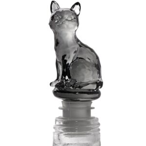 wingoffly® super cute decorative wine champagne beverage bottle stopper(black clear cat)