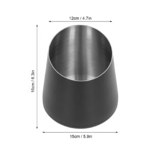 Champagne Bucket, Stainless Steel Ice Bucket Beverage Tub for Parties Longer Cold Storage Time Makes Easy Wine Bucket Ice Bucket, 15 x 16 x 12cm / 5.9 x 6.3 x 4.7in(black)