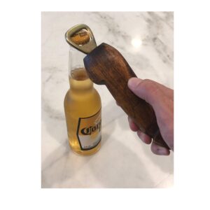 Fun Product's Hand-Carved Wooden Penis Bottle Opener (Pink Brown) - Perfect Novelty Gift for Parties and Birthdays