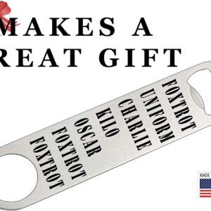 Funny Military Alphabet Speed Bottle Opener Heavy Duty Gift For Veteran