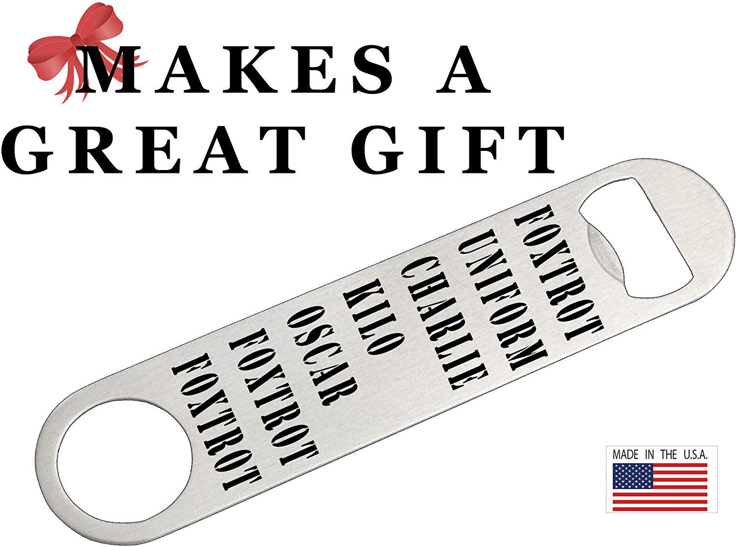 Funny Military Alphabet Speed Bottle Opener Heavy Duty Gift For Veteran