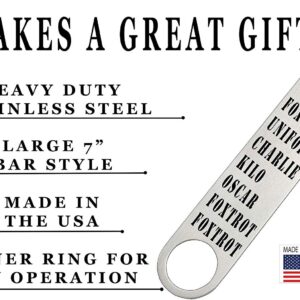 Funny Military Alphabet Speed Bottle Opener Heavy Duty Gift For Veteran