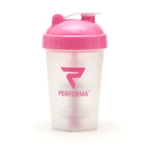 perfectshaker performa - shaker bottle, best leak free bottle with actionrod mixing technology for your sports & fitness needs! dishwasher and shatter proof (mini pink)