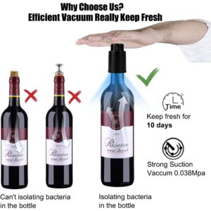 Wine stoppers for wine bottles,2 pack Wine Bottle Stoppers,Vacuum Wine Stopper Keeps Wine Fresh Up,Reusable Wine Saver Best Gift Accessories