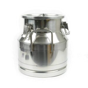 dnysysj 304 stainless steel milk can with sealed lid,20 liter 5.25 gallon milk bucket wine pail bucket for milk and wine liquid storage (20l)