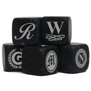 Personalized Whiskey Stones - Custom Engraved Groomsmen - Set of 9