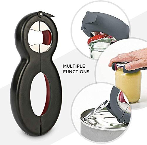 TBZZXC 6 in 1 Multi Bottle Opener and 5 in 1 Jar Opener,Can Opener for Seniors with Arthritis Hand Weakness,Opener All in One Opener Tool (B)