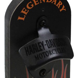 Harley-Davidson Flames Wall Mount Bottle Opener, 12 inch Height HDL-18584