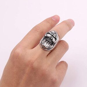 COLORFUL BLING Creative Skull Head Bottle Opener Ring Gothic Punk Skeleton Head Beer Bottle Opener for Men Women Party-12