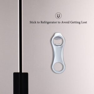 KITCHENDAO 3 in 1 Magnetic Beer Bottle Opener for Refrigerator & 2 in 1 Magnetic Beer Bottle Opener