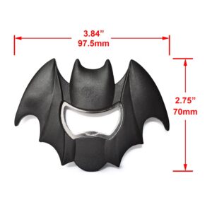 L & H Household Cool Bat Bottle Opener Black Bat Refrigerator Fridge Magnet Stainless Steel Beer Bottle Opener