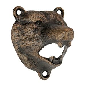 design toscano grizzly bear of the woods cast iron bottle opener
