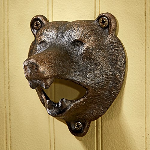 Design Toscano Grizzly Bear of the Woods Cast Iron Bottle Opener