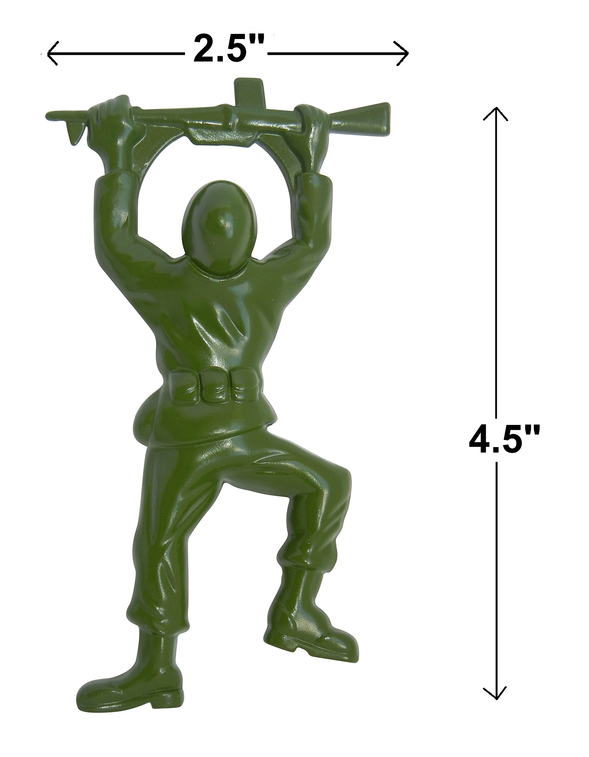 Army Man Bottle Opener. Includes Camouflage Draw String Gift Bag. Solid Die Cast Zinc Alloy Metal. Unique Gifts for Men by Qualitas Products