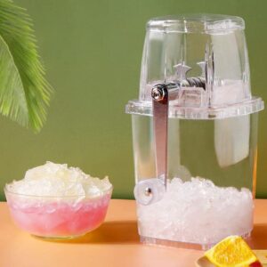 MYBAQ,Ice Crusher Machine,Shave Ice Machines,Manual Ice Shaver,Manual Ice Crusher,Ice Crushers for Home Use,6.2 "L X 6.2 "W X 9.3" H,Ideal for Family Gatherings, Picnics, Parties