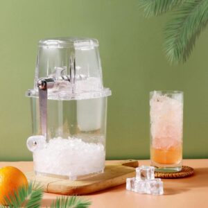 MYBAQ,Ice Crusher Machine,Shave Ice Machines,Manual Ice Shaver,Manual Ice Crusher,Ice Crushers for Home Use,6.2 "L X 6.2 "W X 9.3" H,Ideal for Family Gatherings, Picnics, Parties