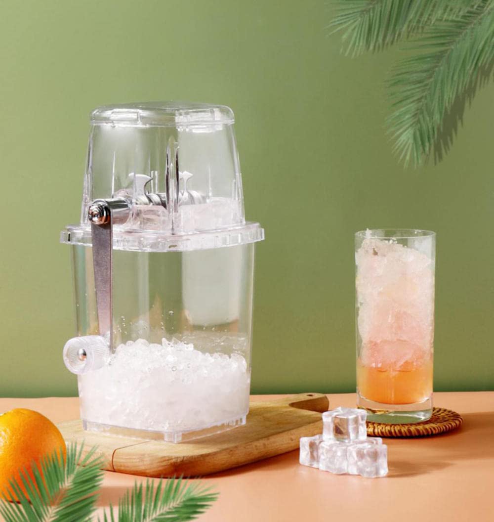 MYBAQ,Ice Crusher Machine,Shave Ice Machines,Manual Ice Shaver,Manual Ice Crusher,Ice Crushers for Home Use,6.2 "L X 6.2 "W X 9.3" H,Ideal for Family Gatherings, Picnics, Parties