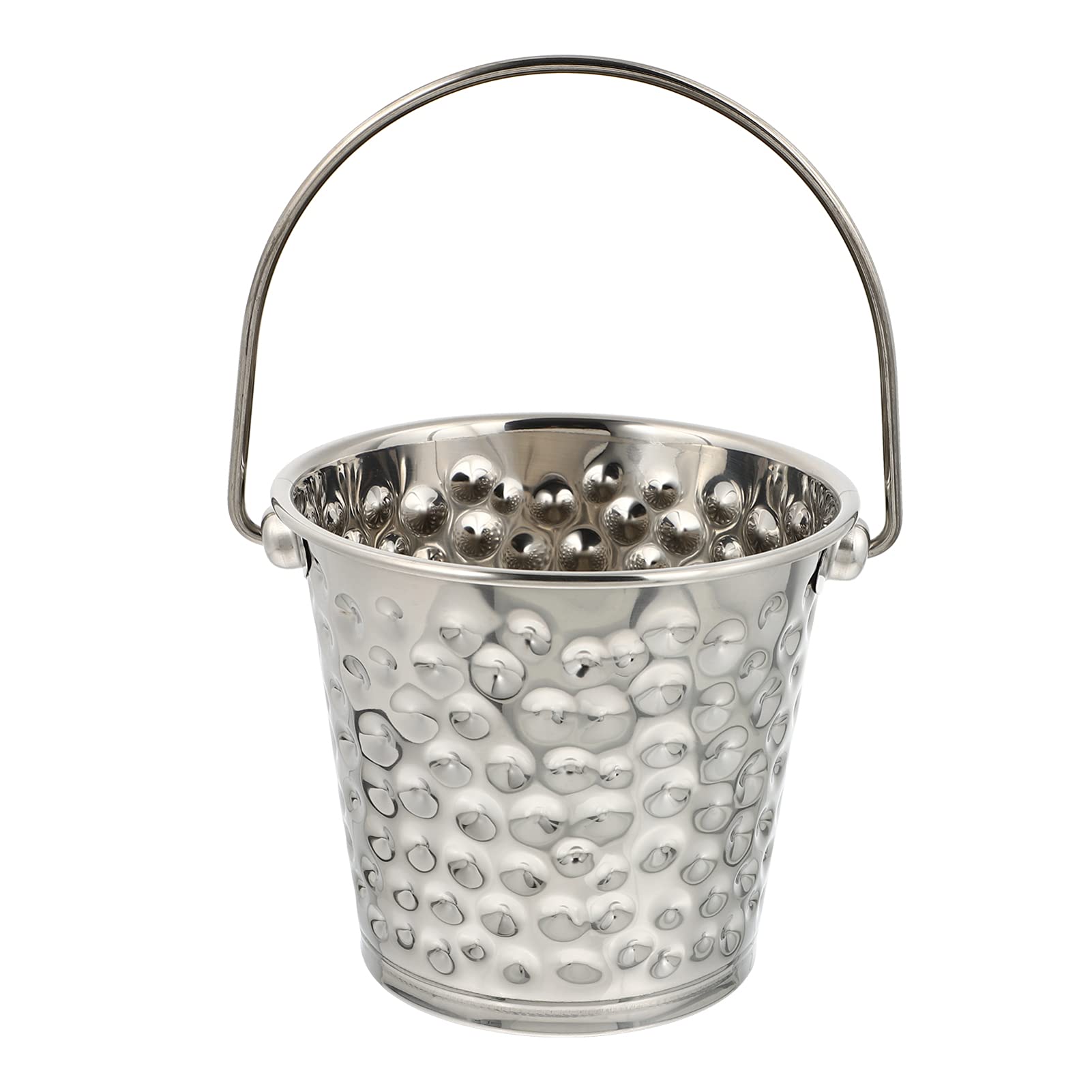 Cabilock 1pc Stainless Steel Ice Bucket Mini Buckets Stainless Steel Container Stainless Steel Wine Snack Container Wine Bucket Containers with Lids Household Stainless Steel Hammer