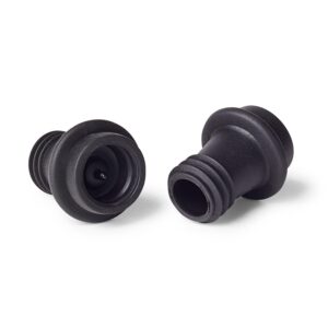 sur la table vacuum bottle stoppers, set of 2, black