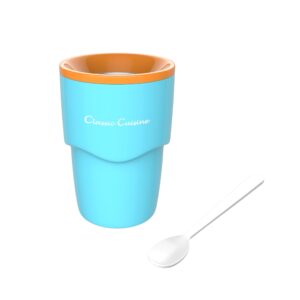 Slushy Maker-Single Serving Frozen Treat Cup for Easy to Make Homemade Slushes, Milkshakes, Smoothies, Cocktails, and More by Classic Cuisine (Blue)