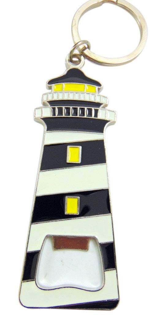 Cape Hatteras Lighthouse Bottle Opener Keychain North Carolina Souvenir Key Ring Gift, 4 Inch