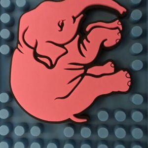 Delirium Tremens Beer Blue Rubber Bar Rail Mat With Pink Elephant Logo