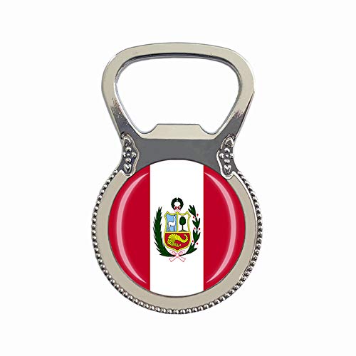 Peru Flag Beer Bottle Opener Fridge Refrigerator Magnet Metal Glass Crystal Travel Souvenir Gift Home Decoration