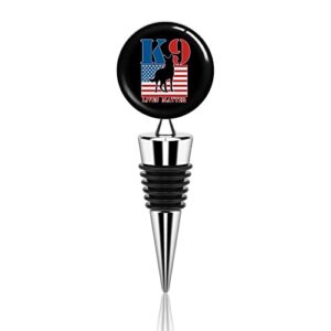 k9 lives matter flags wine bottle stopper zinc alloy beverage bottle stoppers for gifts bar holiday party wedding