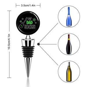 My Dad Rocks Wine Bottle Stopper Zinc Alloy Beverage Bottle Stoppers for Gifts Bar Holiday Party Wedding