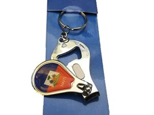 2pcs. haiti flag nail clipper bottle opener haitian pride