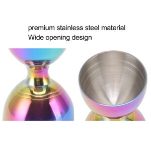 Zerodis Cocktail Jigger, Wide Opening Bar Jigger Strong Durable Stainless Steel for Liquor 30/60ml Colorful