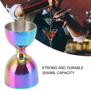 Zerodis Cocktail Jigger, Wide Opening Bar Jigger Strong Durable Stainless Steel for Liquor 30/60ml Colorful