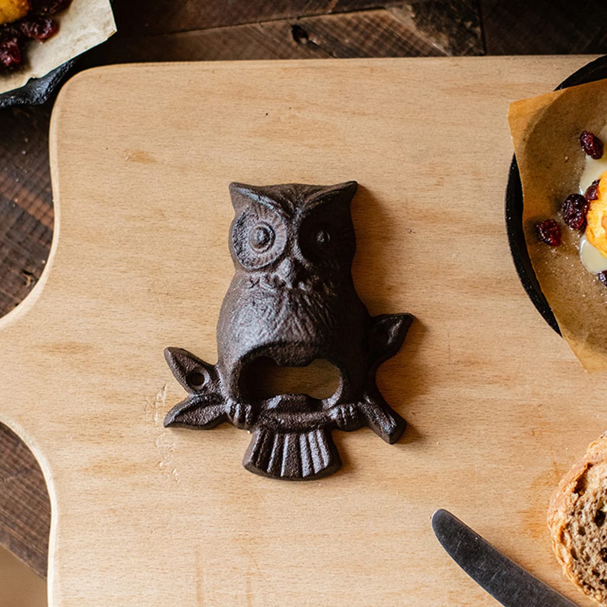 BOOMLATU Vintage Cast Iron Wall Mounted Owl Bottle Opener Beer Bottle Opener