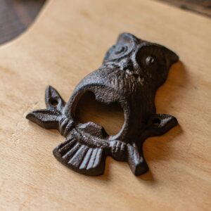 BOOMLATU Vintage Cast Iron Wall Mounted Owl Bottle Opener Beer Bottle Opener