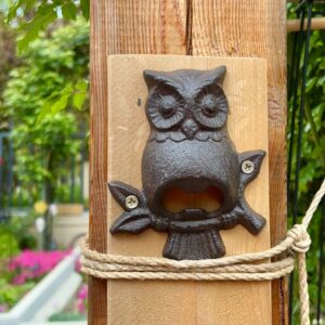 BOOMLATU Vintage Cast Iron Wall Mounted Owl Bottle Opener Beer Bottle Opener