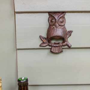 BOOMLATU Vintage Cast Iron Wall Mounted Owl Bottle Opener Beer Bottle Opener