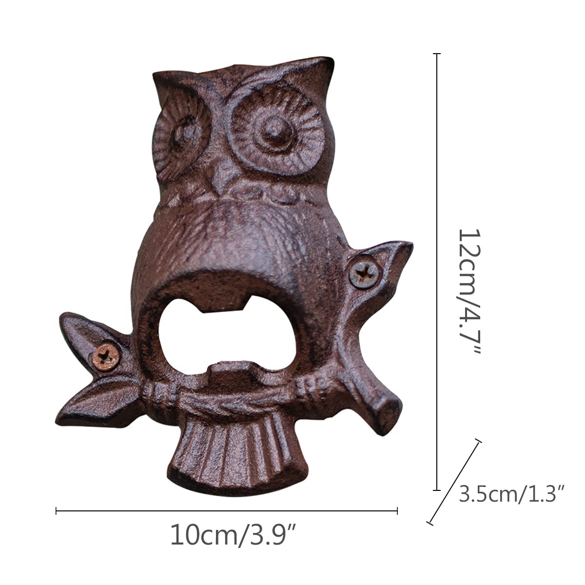 BOOMLATU Vintage Cast Iron Wall Mounted Owl Bottle Opener Beer Bottle Opener