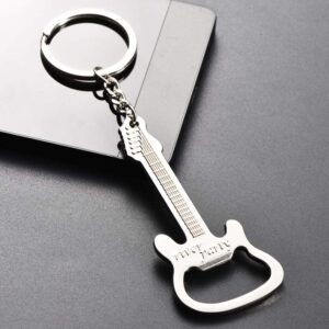 beer bottle guitar opener keychain creative key ring beverage openers kitchen accessories