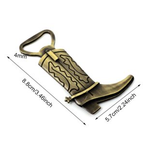 yueton 4PCS Cowboy Boot Bottle Opener Alloy Novelty Creative Beer Wine Bottle Opener Wedding Party Favors, with Exquisite Packaging