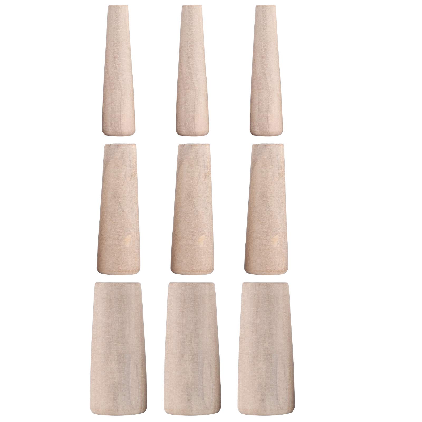KIMISS Marine Boat Tapered Conical Thru-Hull Soft Wood Plugs, 9pcs Safety Wooden Plug Stops Emergency Leaks Accessory for Marine Boat Yacht Sailing Fishing