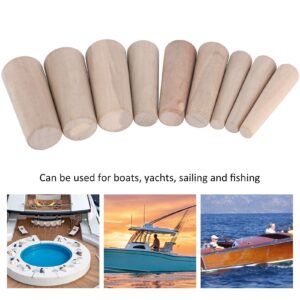 KIMISS Marine Boat Tapered Conical Thru-Hull Soft Wood Plugs, 9pcs Safety Wooden Plug Stops Emergency Leaks Accessory for Marine Boat Yacht Sailing Fishing